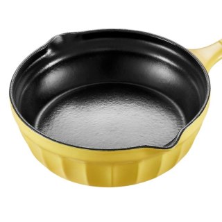 BUYDEEM Emaliowana żeliwna patelnia 21 cm, CP542, Mellow Yellow