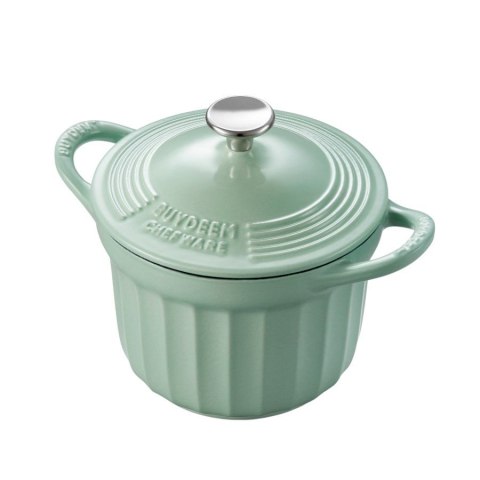 BUYDEEM Emaliowane naczynie żeliwne 1,8L, CP541, Cozy Greenish