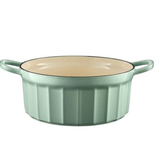 BUYDEEM Emaliowane naczynie żeliwne 2,9L, CP521, Cozy Greenish
