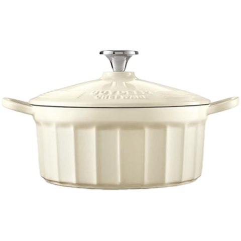 BUYDEEM Emaliowane naczynie żeliwne 2,9L, CP521, Oat White