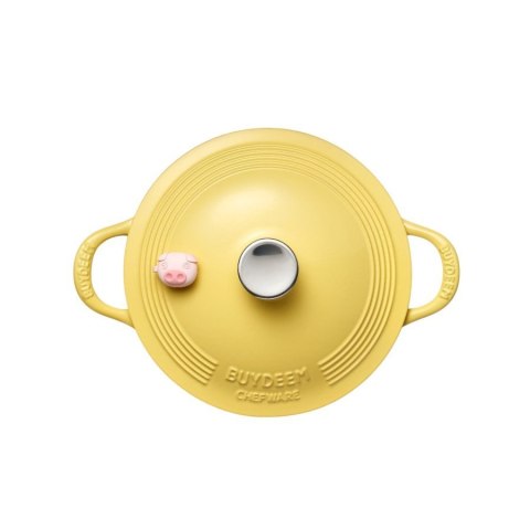 BUYDEEM Emaliowane naczynie żeliwne 3,9L, CP551, Mellow Yellow