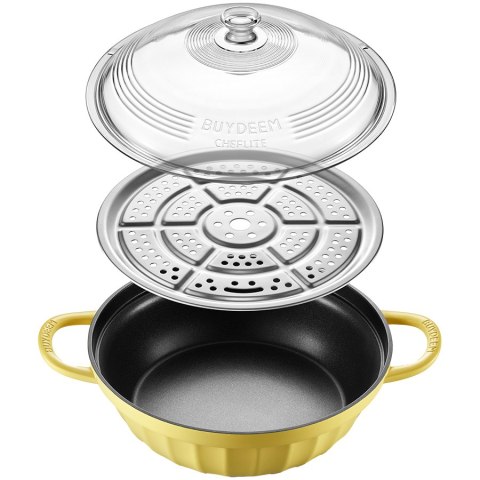 BUYDEEM Naczynie z pokrywą 3,8L CP181 Mellow Yellow