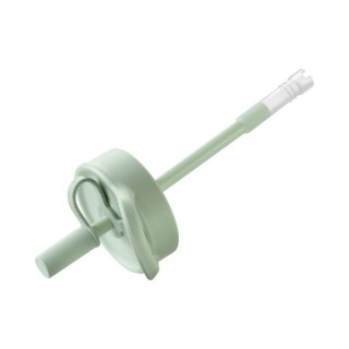 BUYDEEM Portable Glass Straw Bottle 550ml, model DG425, color Cozy Greenish