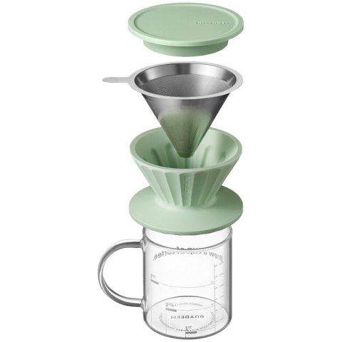 BUYDEEM, Przelewowy zestaw do parzenia, CD1024, Cozy Greenish