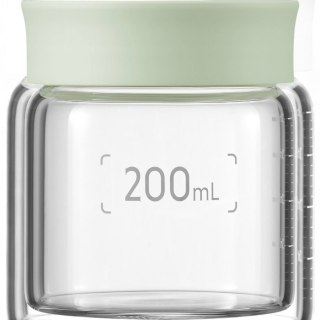 BUYDEEM Szklane słoiczki 200ml z nakrętką wze Cozy Greenish, CS1007/A1