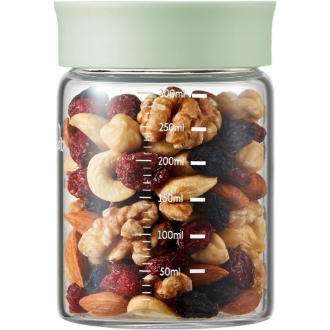 BUYDEEM Szklane słoiczki 300ml z nakrętką wze Cozy Greenish, CS1002/A1