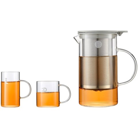 BUYDEEM Szklany dzbanek z zaparzaczem 800ml, CD2002