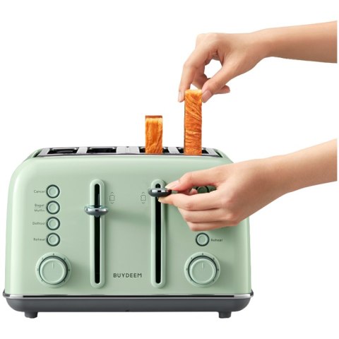 BUYDEEM Toster na 4 kromki, DT640E, Cozy Greenish, EU